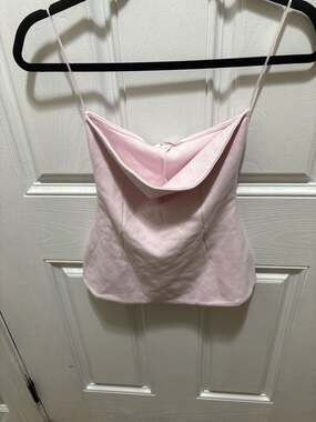 Zara Pink Structured Corset Top Size S NWT